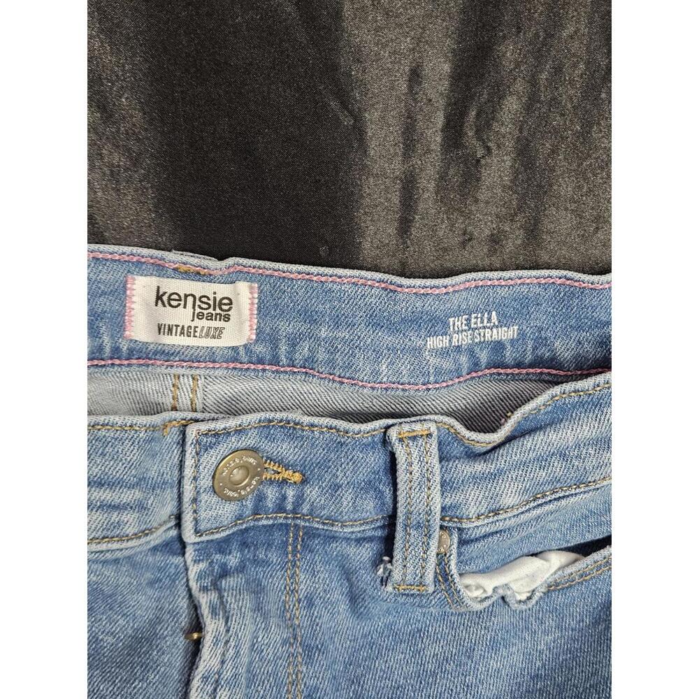 Kensie VintageLuxe Ella High Rise Straight Jeans Women 10/30 Light Wash D/10 - Picture 3 of 5